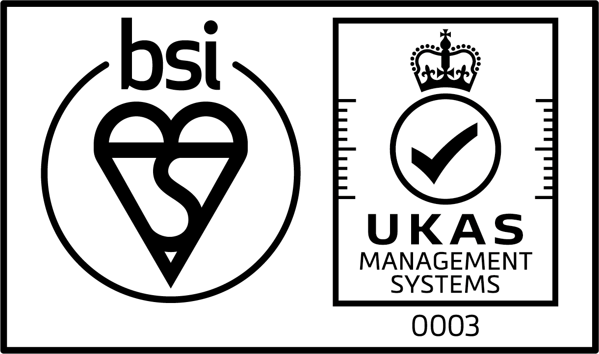 BSI ISO/IEC 27001 Certified - UKAS Management Systems 0003
